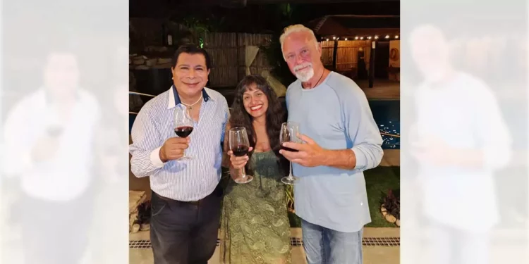 Cena en honor a Andrew Glassman, con Carmen Galván y Lucio Gopar.