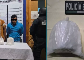 Dos sujetos fueron asegurados por elementos de la Policía Estatal.