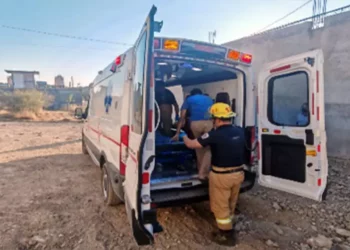 El accidente ocurrió en la calle Pino, del fraccionamiento El Arco, en Huajuapan.