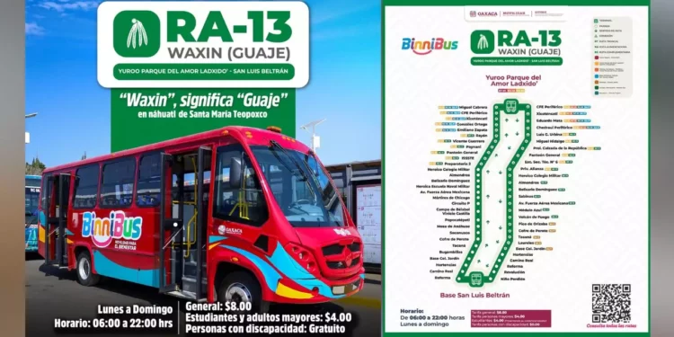 Inauguran nueva ruta de Binnibus en Oaxaca para beneficiar a más de 3 mil usuarios