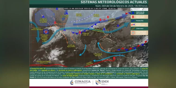 Frente frío 33 sacude Oaxaca: lluvias, norte intenso y riesgo por bajas temperaturas