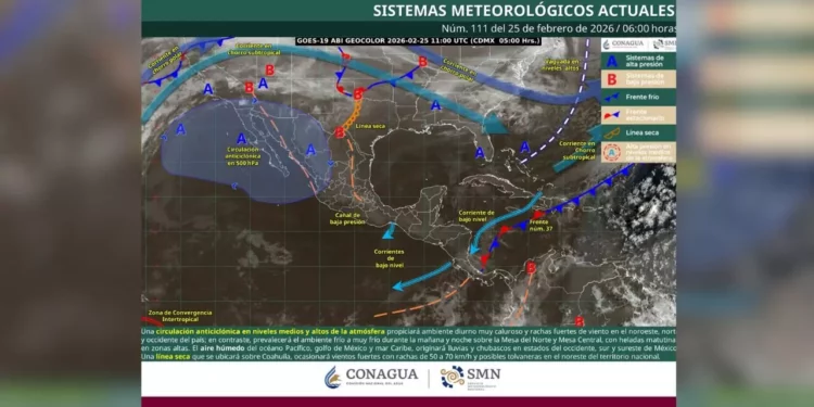 Ambiente frío al amanecer y rachas intensas en el Istmo marcarán la jornada de este 25 de febrero de 2026 en Oaxaca