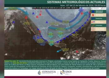 Frente frío 37 azota Oaxaca: vientos de hasta 120 km/h y descenso térmico