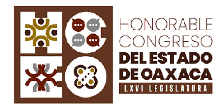 Foto: Congreso de Oaxaca // El nuevo logo que, señalan “no costó nada”.