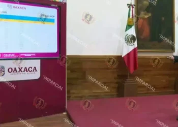 Foto: Adrián Gaytán // Farid Acevedo López en una de las explicaciones en torno al mono de la deuda pública de Oaxaca.