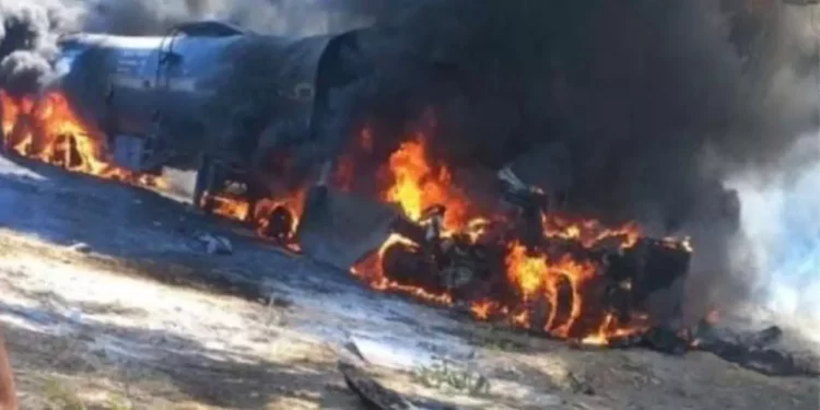 VIDEO | Explosión de pipa provoca incendio de gran magnitud en Zanatepec