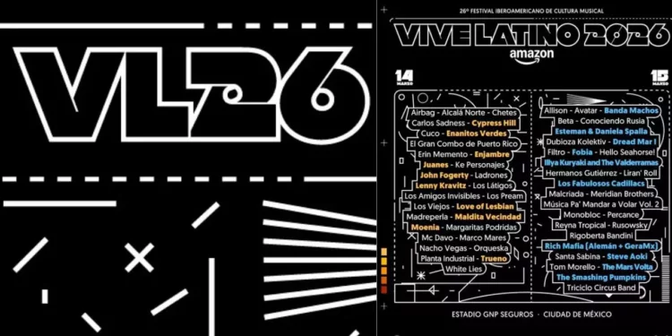 Vive Latino 2026: Horarios oficiales por escenario, fechas y mapa del Estadio GNP Seguros