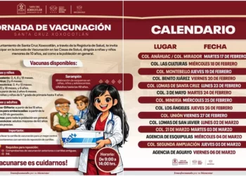 Xoxocotlán realiza intensa jornada de vacunación en colonias y agencias; incluye sarampión