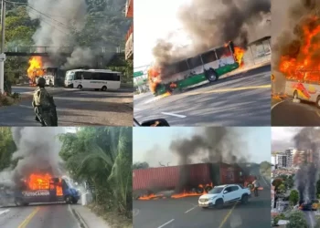 VIDEO | Narcobloqueos paralizan siete estados: Jalisco, Michoacán, Tamaulipas, Guanajuato, Colima, Nayarit y Aguascalientes bajo alerta