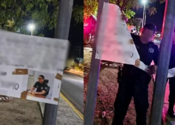 Aparece presunto narcomensaje contra jefe policial en Tehuantepec