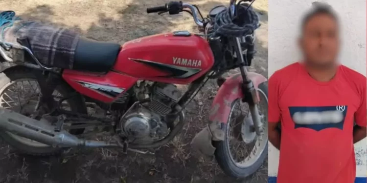 Cae con motocicleta robada en Juchitán durante operativo de vigilancia