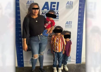 La mujer y los tres menores se encuentran bajo resguardo de las autoridades.