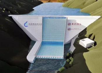 Foto: Gobierno de Oaxaca // Maqueta del proyecto de la presa Mujer Solteca.