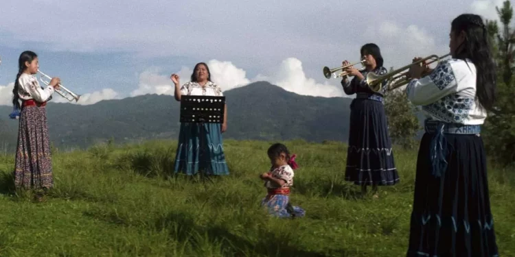 El cortometraje muestra el trabajo artístico de la banda femenina indígena Viento Florido, originaria de Tlahuitoltepec, Oaxaca.