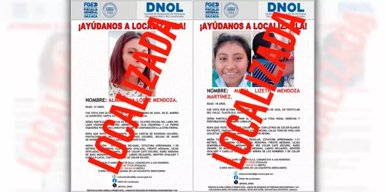 Las dos mujeres fueron localizadas en diferentes estados; ambas están a salvo.