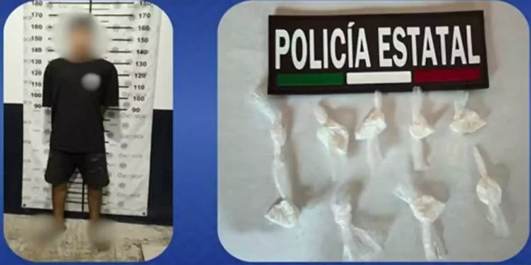 Le hallaron envoltorios con una sustancia similar a un narcótico.