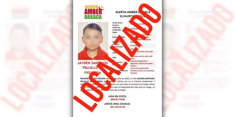 Localizan con vida a Jayden Santiago T. F.