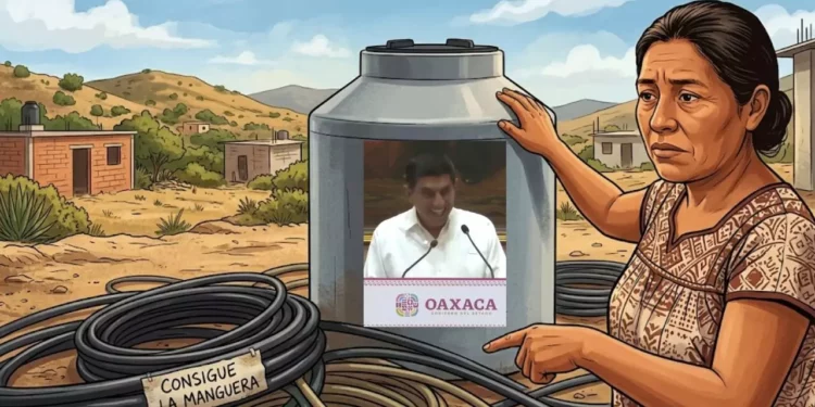 “Aquí está tu tinaco, ahora a buscar la manguera”: La polémica “solución” del agua en Oaxaca