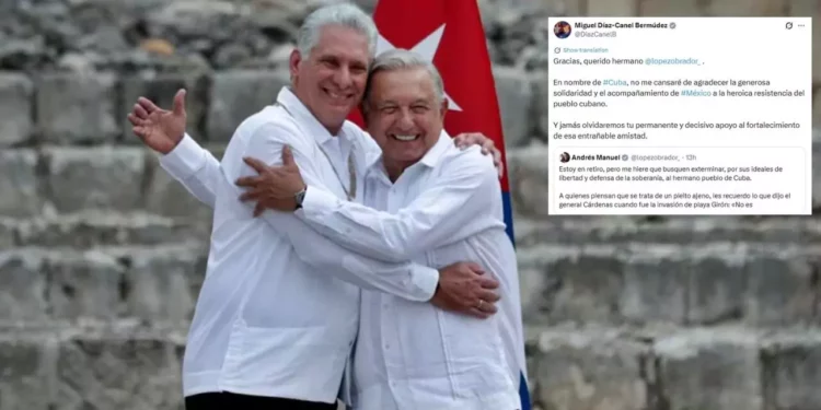 Díaz-Canel agradece a AMLO su respaldo a Cuba tras mensaje en redes