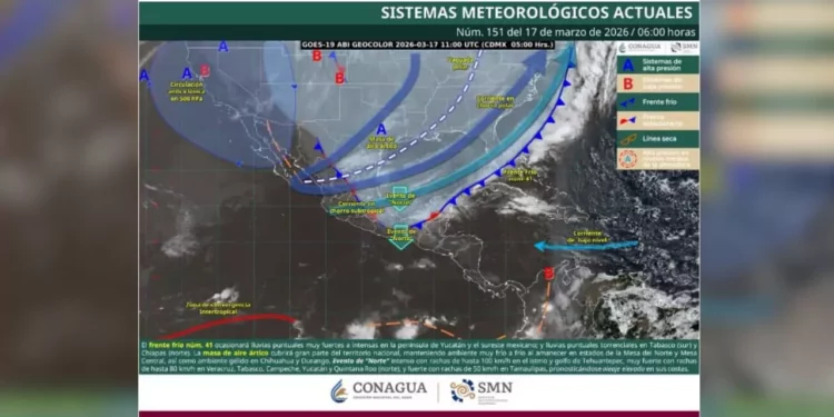 Vientos de hasta 120 km/h y lluvias intensas: Frente frío 41 golpea con fuerza a Oaxaca