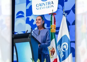 Foto: Presidencia de la República // Claudia Sheinbaum ante empresarios de CAINTRA.