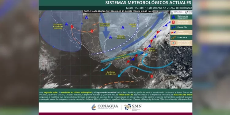 Fuerte norte y tormentas sacudirán Oaxaca este miércoles