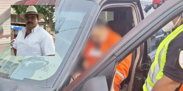 Muere hombre al volante en pleno crucero de Juchitán