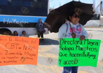 Foto: Adrián Gaytán // La comunidad del CBTA No. 78 exige la destitución de la directora.