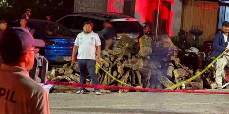 Foto: redes sociales // Un camión cargado de troncos perdió el control por fallas mecánicas. La desgracia que enluto Guelatao el fin de semana.