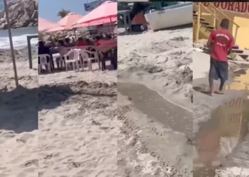 VIDEO | ¿Aguas residuales al mar en plena Semana Santa? Video exhibe posible descarga en playa de Puerto Escondido