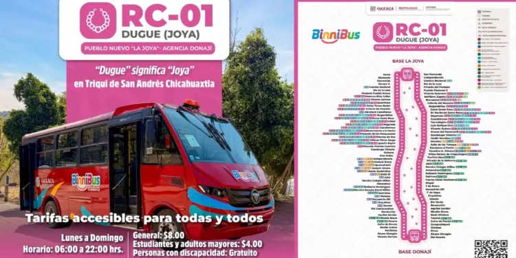 Binnibus expande su cobertura: arranca nueva ruta entre Pueblo Nuevo y Donají