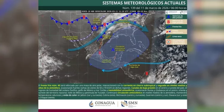 Calor, vientos y lluvias aisladas marcan el clima en Oaxaca; frente frío 40 se aproxima