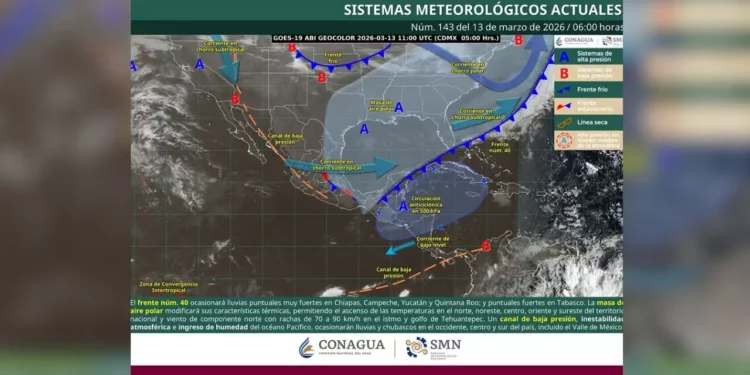 Frente frío 40 provoca lluvias, vientos y oleaje en Oaxaca; autoridades alertan por cambios bruscos del clima