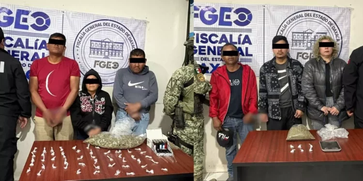 Golpe al narcomenudeo en valles centrales: Seis detenidos en dos operativos simultáneos
