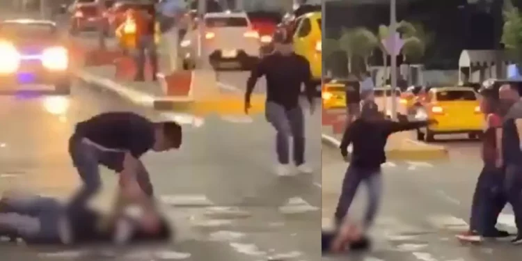 VIDEO | Violenta riña en Salina Cruz: señalan a presuntos marinos por brutal agresión tras carnaval
