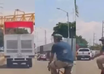 VIDEO | Ciclista bajo sospecha: Denuncian posible “monta choques” en Periférico de Oaxaca