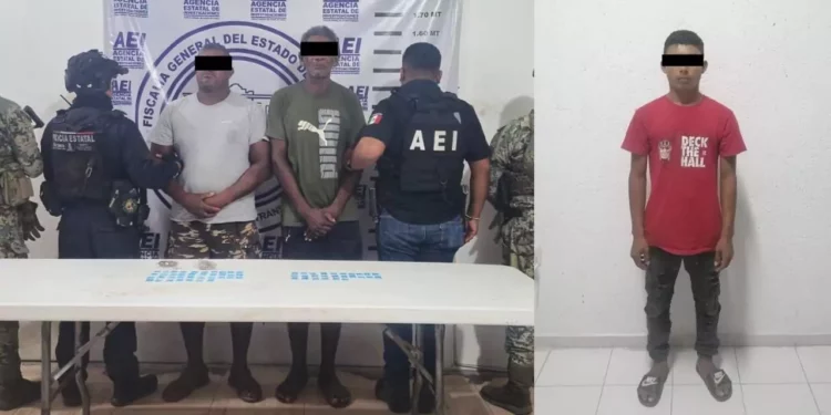 Caen tres hombres por presunto narcomenudeo frente a secundaria en la Costa de Oaxaca