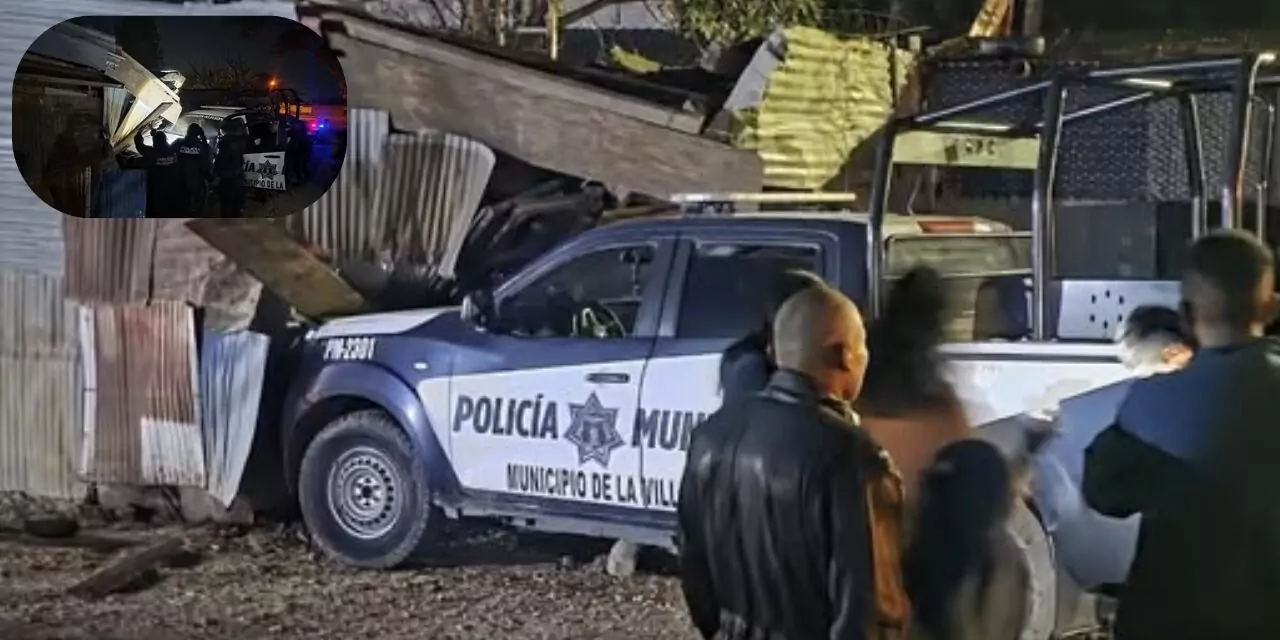 Patrulla se estrella contra vivienda en Etla; policías intentan huir y desatan indignación