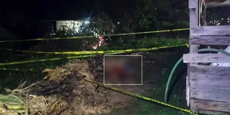 Escena del crimen cometido el pasado 24 de octubre de 2025. Las investigaciones apuntan a que el móvil del crimen fue un presunto conflicto por colindancias de terrenos.
