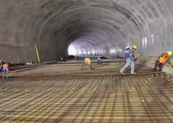 Foto: Gobierno federal // Así se construyó el túnel El Tornillo en 2020.