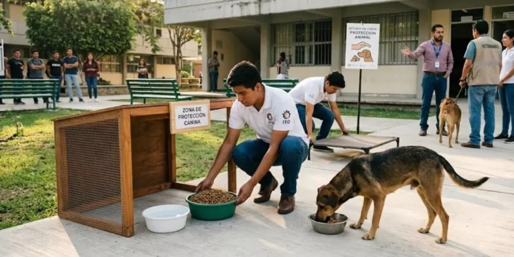 Tras reporte de Fiscalía, protegen a perros en un Tecnológico de Oaxaca por posible maltrato