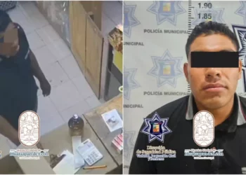 El presunto delincuente fue plenamente identificado gracias a las cámaras de seguridad antes de ser interceptado por la Policía Municipal.