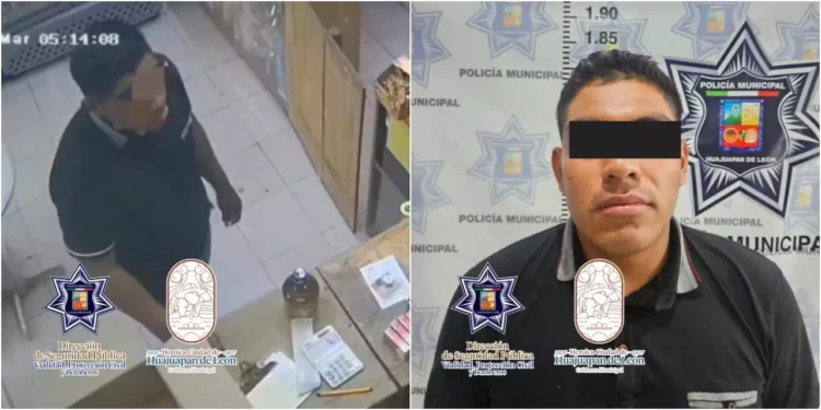 El presunto delincuente fue plenamente identificado gracias a las cámaras de seguridad antes de ser interceptado por la Policía Municipal.