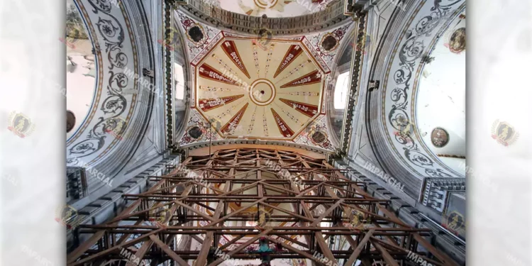 Foto: Archivo El Imparcial // Los trabajos de restauración del templo de La Merced.