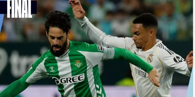 ¡Agónico empate! Betis frena al Real Madrid y deja LaLiga en bandeja de plata para el Barcelona