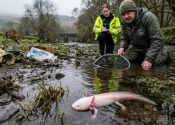 Ajolote aparece en Gales: Expertos sospechan abandono de mascota exótica