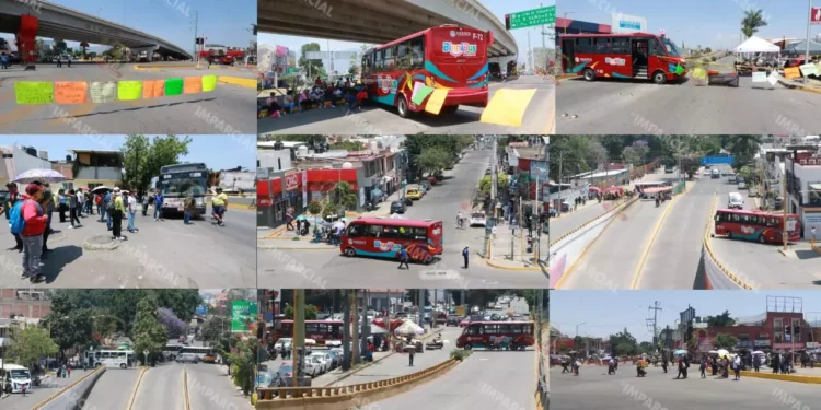 Bloqueos escalan en Oaxaca: Profesores paralizan vialidades y colapsan el transporte urbano
