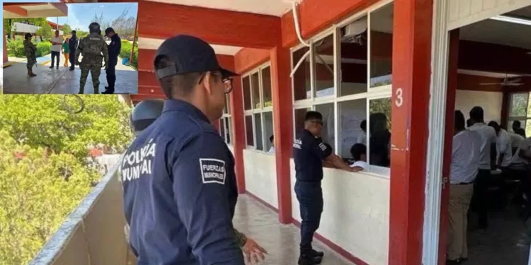 ¡Alerta en CBTis 25 de Salina Cruz! Movilización policial por amenaza de tiroteo resulta falsa