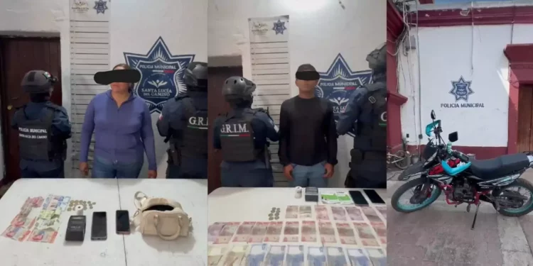 Caen dos presuntos cobradores de “gota a gota” con dinero y equipo de cobro