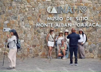 Fotos: Jorge Luis Plata // En la zona arqueológica de Monte Albán no se observó un verdadero reforzamiento a la vigilancia del lugar.